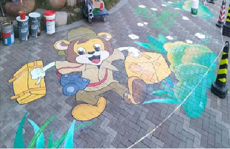 马关夏季画地面彩绘会遇到的问题