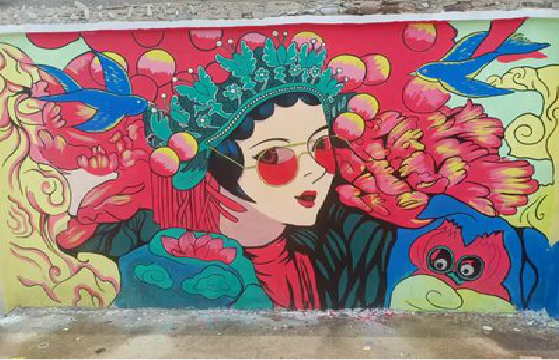 马关墙体彩绘-网红墙