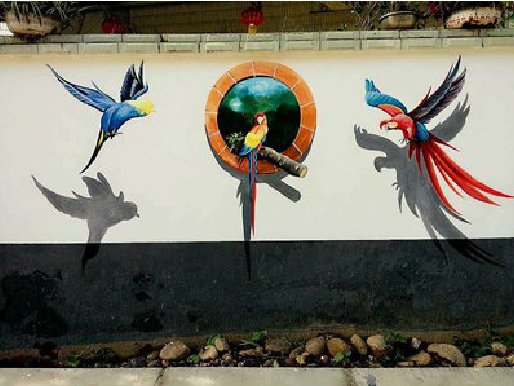 马关视觉错位-3D墙绘设计