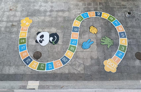 马关地面游戏彩绘