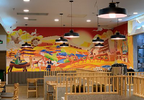 马关商业空间彩绘介绍。