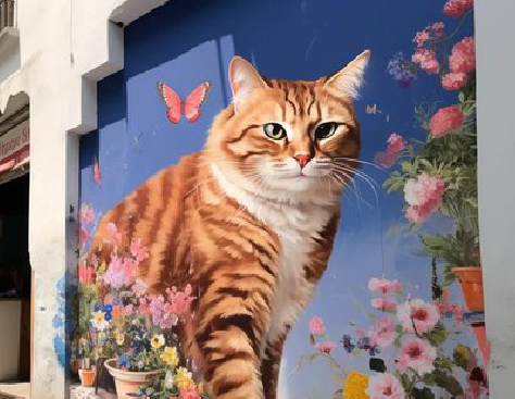 马关自己绘制有个性的手绘墙