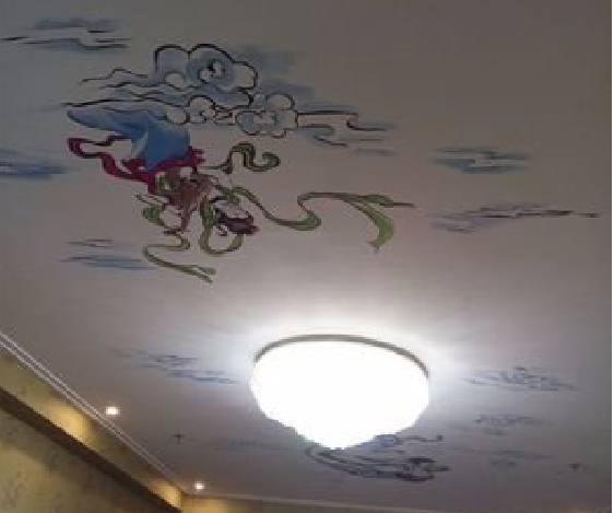 马关如何快速绘制天花板上的手绘墙？