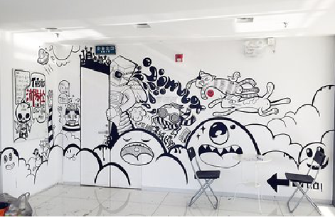 马关手绘墙并非传统涂鸦。